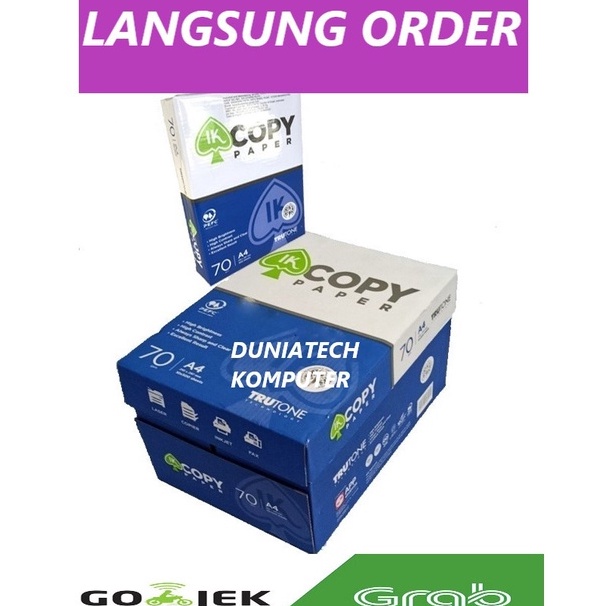 

IK COPY PAPER KERTAS HVS FOLIO A4 7 GRAM FOTOCOPY WGIJV7759