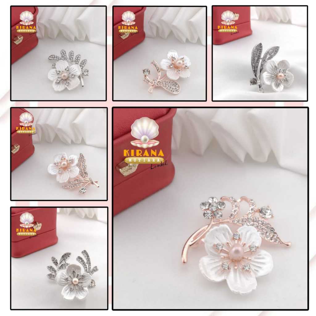 Pin / Bros Mutiara Lombok Asli / Aksesoris Fashion