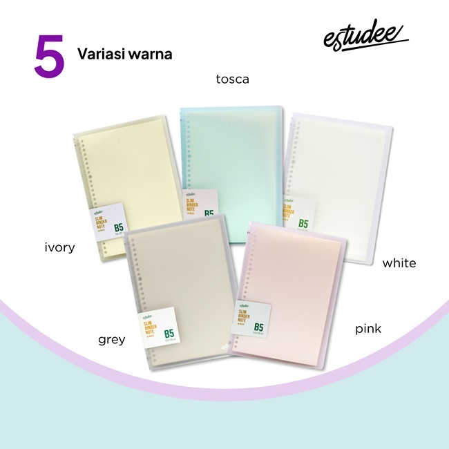 

Gramedia Mal Pekanbaur - (Original) Estudee Binder Note Slim - B5 Grey