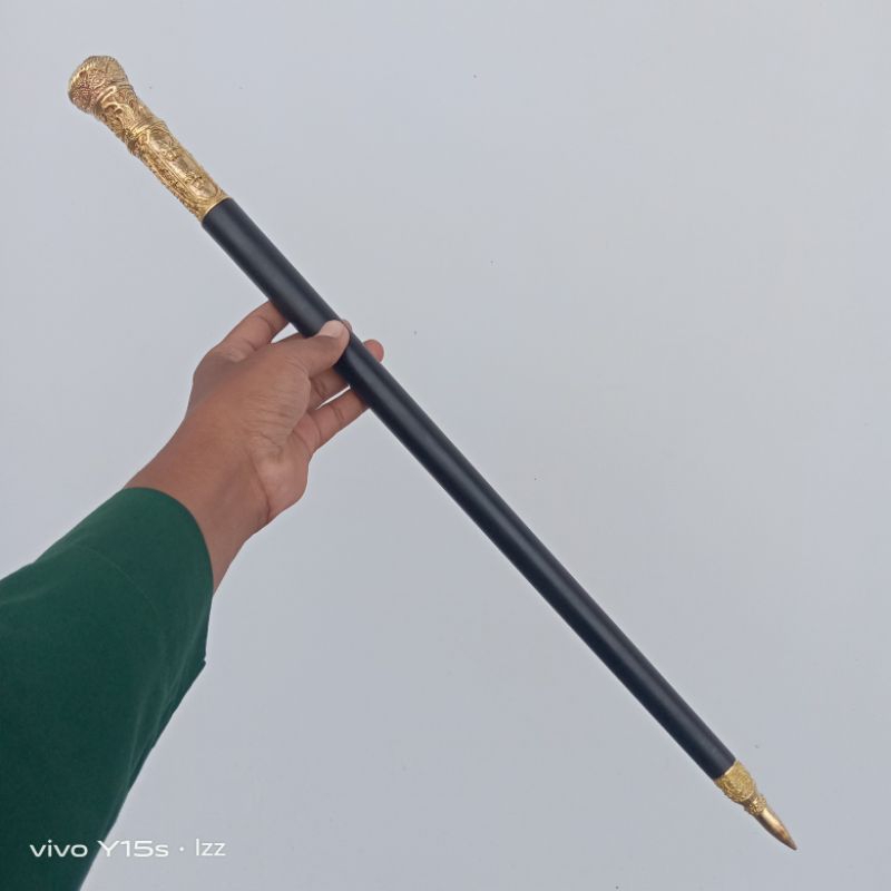 Tongkat komando TNI-AL kayu galih kelor ±60 cm