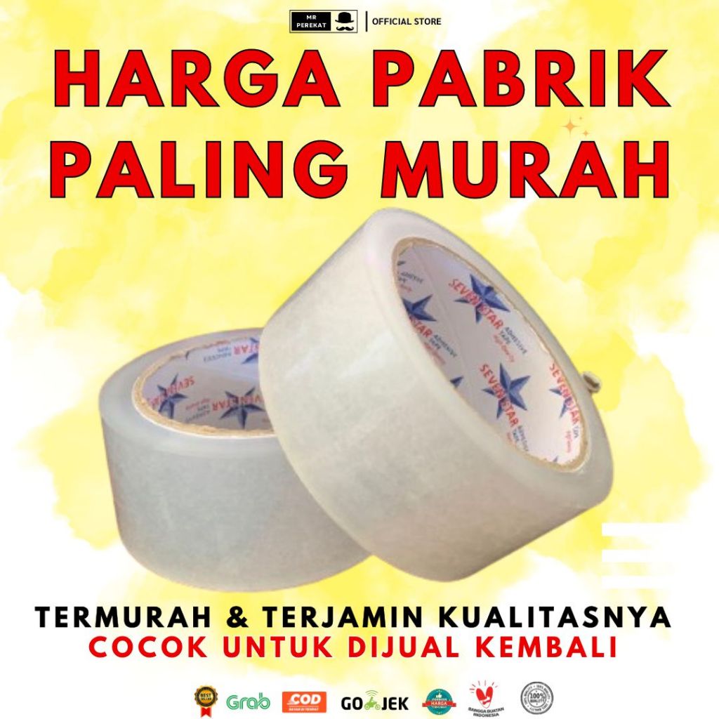 

Lakban Clear Kualitas MPI 100 Y Eco - Solasi Bening Packing 45 mm x 100Y Eco Kualitas MPI Murah - Lakban Peking Kualitas MPI 100 Yard Eco - Lakban bening 100Y Eco Series MPI