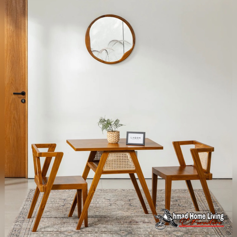 KURSI JATI MODERN MEJA KERJA JATI MINIMALIS MODERN KURSI ROTAN