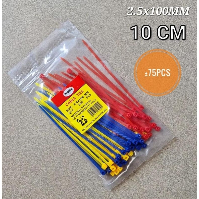 

KABEL TIES 2.5 x 100 mm Multicolor Warna Warni - 75Pcs