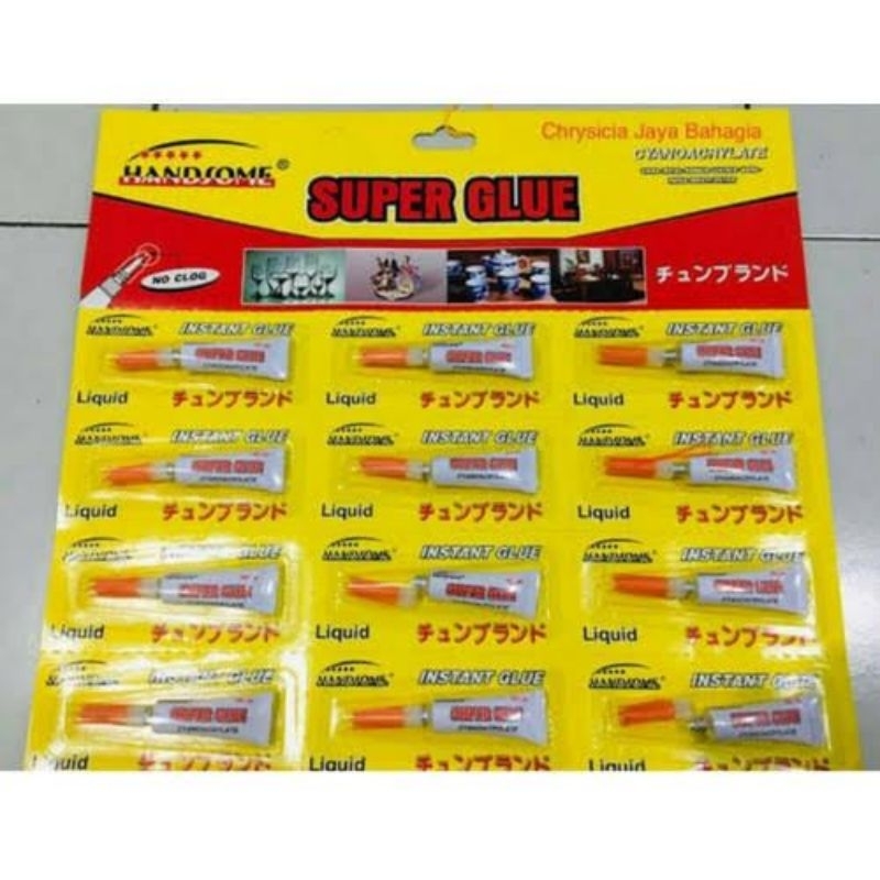 

LEM POWER GLUE LEM PEREKAT SUPER GLUE HANDSOME ECERAN LEM BESI SATUAN