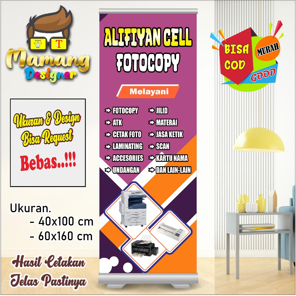 Custom Banner MMT Spanduk Fotocopy dan Toko Aksesoris Bagus Murah bb
