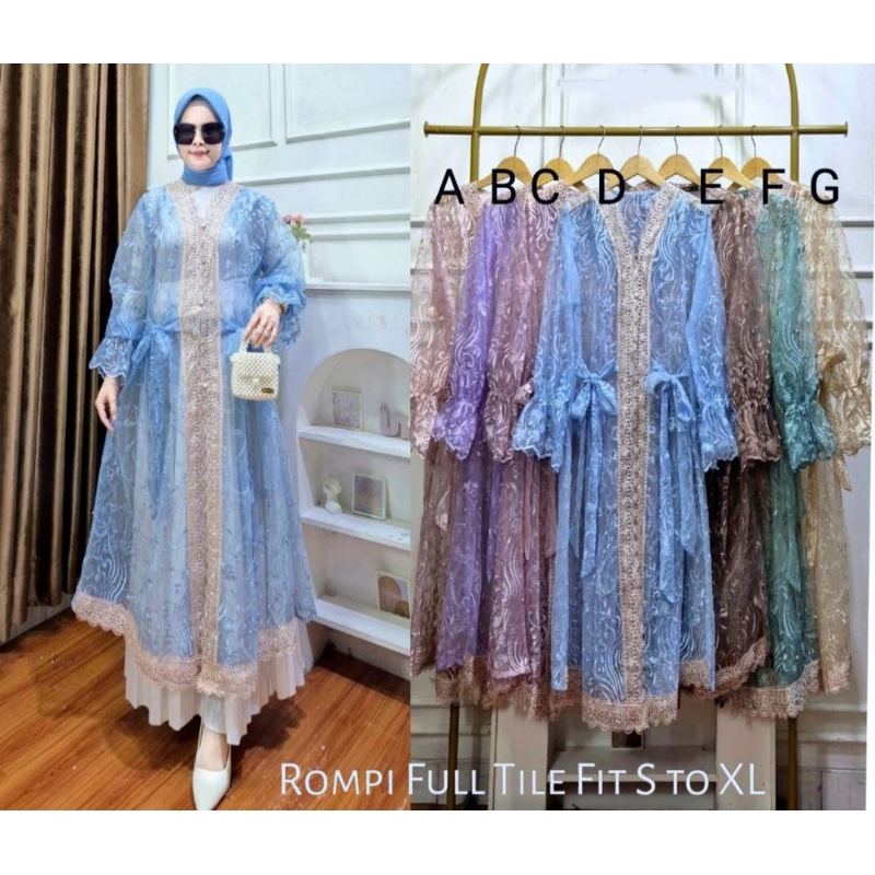 rompi brukat long dress brukat
