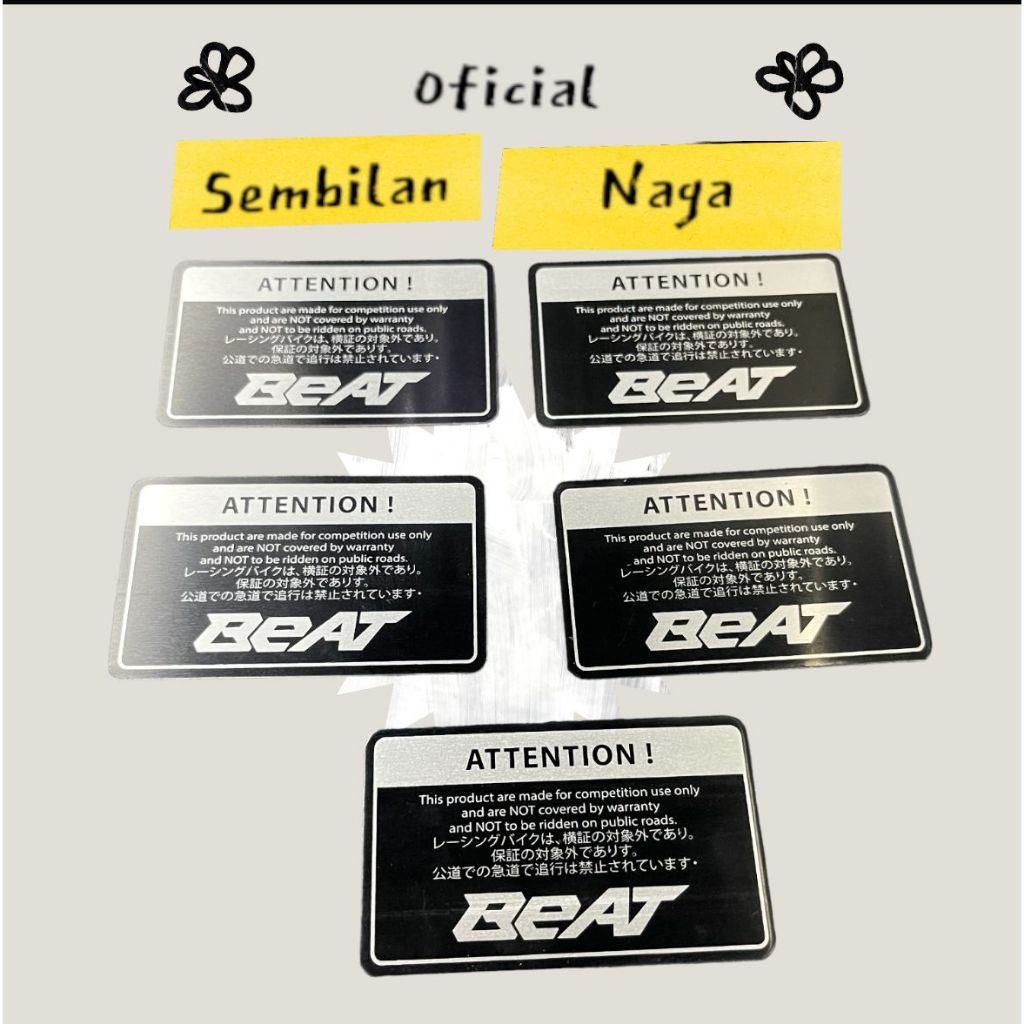 EMBLEM SENSOR BEAT STAINLESS TEBAL PREMIUM