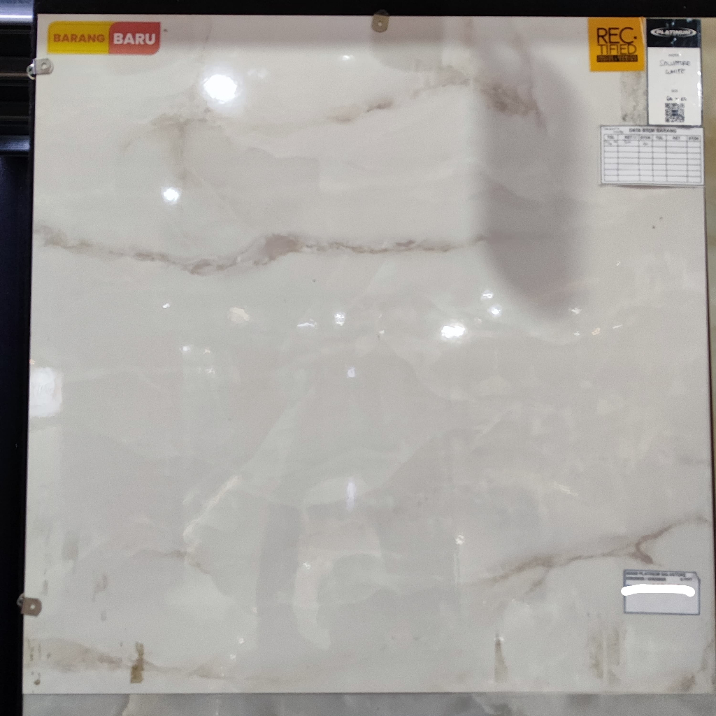 Keramik Lantai Halus 60x60 Platinum Salvatore White