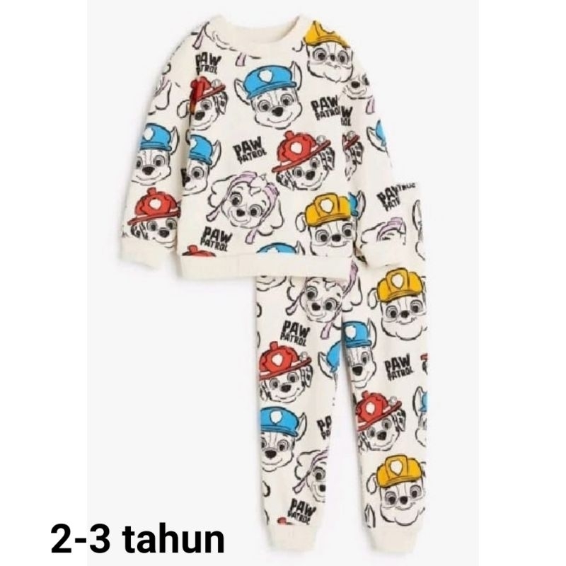 Sale Setelan anak laki cowo HM hnm 2 3 tahun set sweater jogger Paw patrol