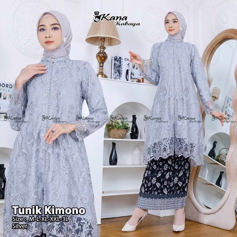Kebaya Tunik kimono//kebaya pesta//kebaya wisuda//kebaya modern//kebaya free hijab