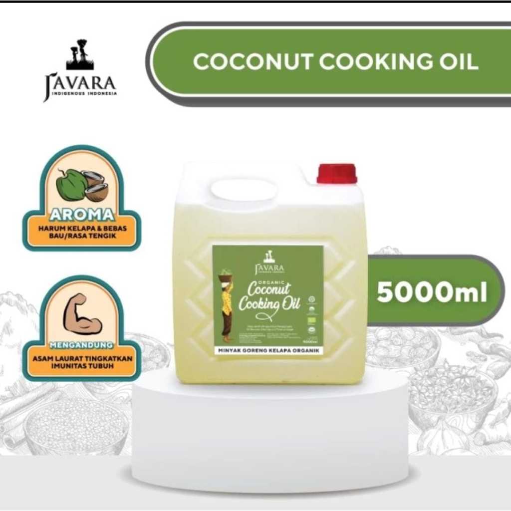 

Organic Coconut Cooking Oil/Minyak Kelapa Organik 5 liter | Javara
