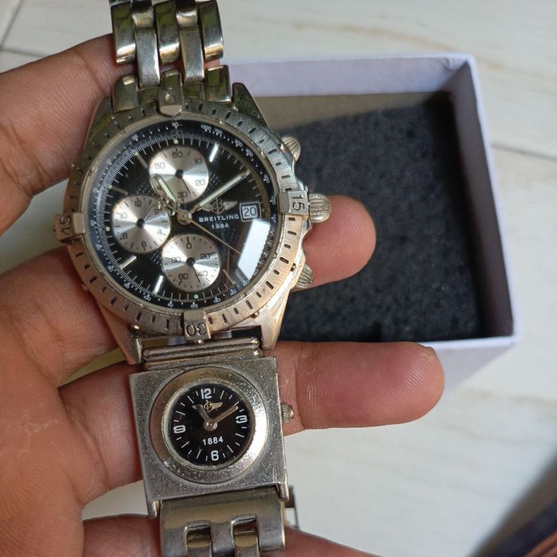 jam tangan Breitling Dual time preloved second bekas