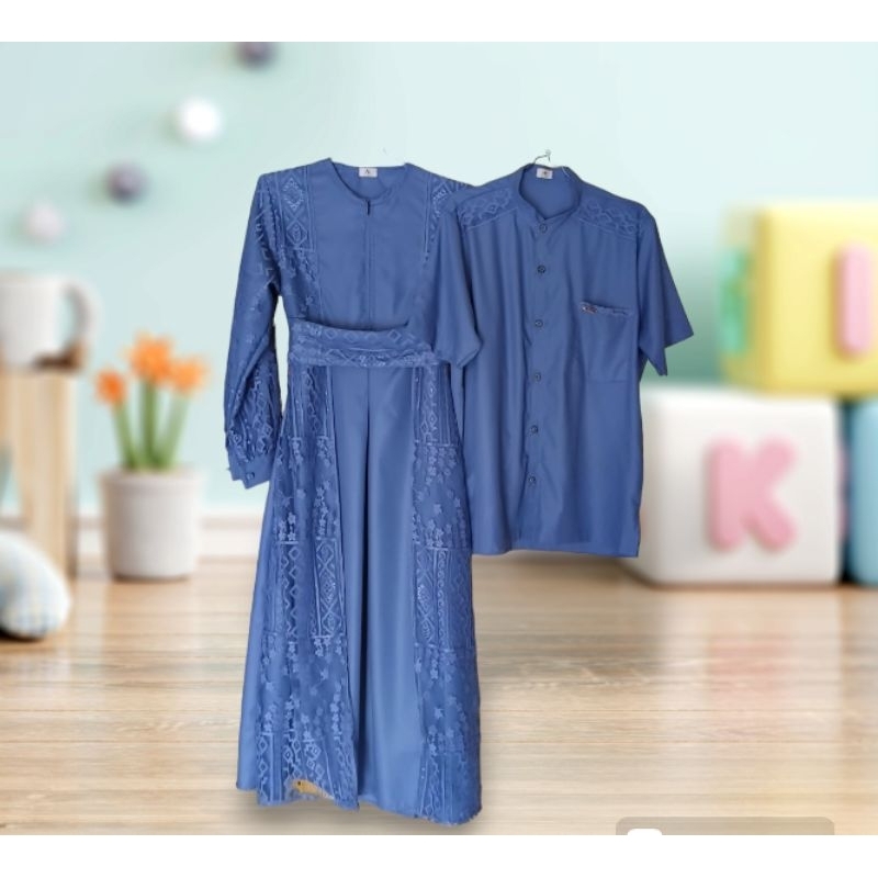 Gamis Zahra Mix Brokat Couple (PO 7-14 hari) ARbyumma