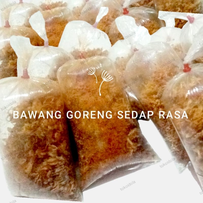 

Bawang Merah Goreng Kemasan 100 gram Renyah Gurih Cemilan Siap Saji Tanpa Bahan Pengawet