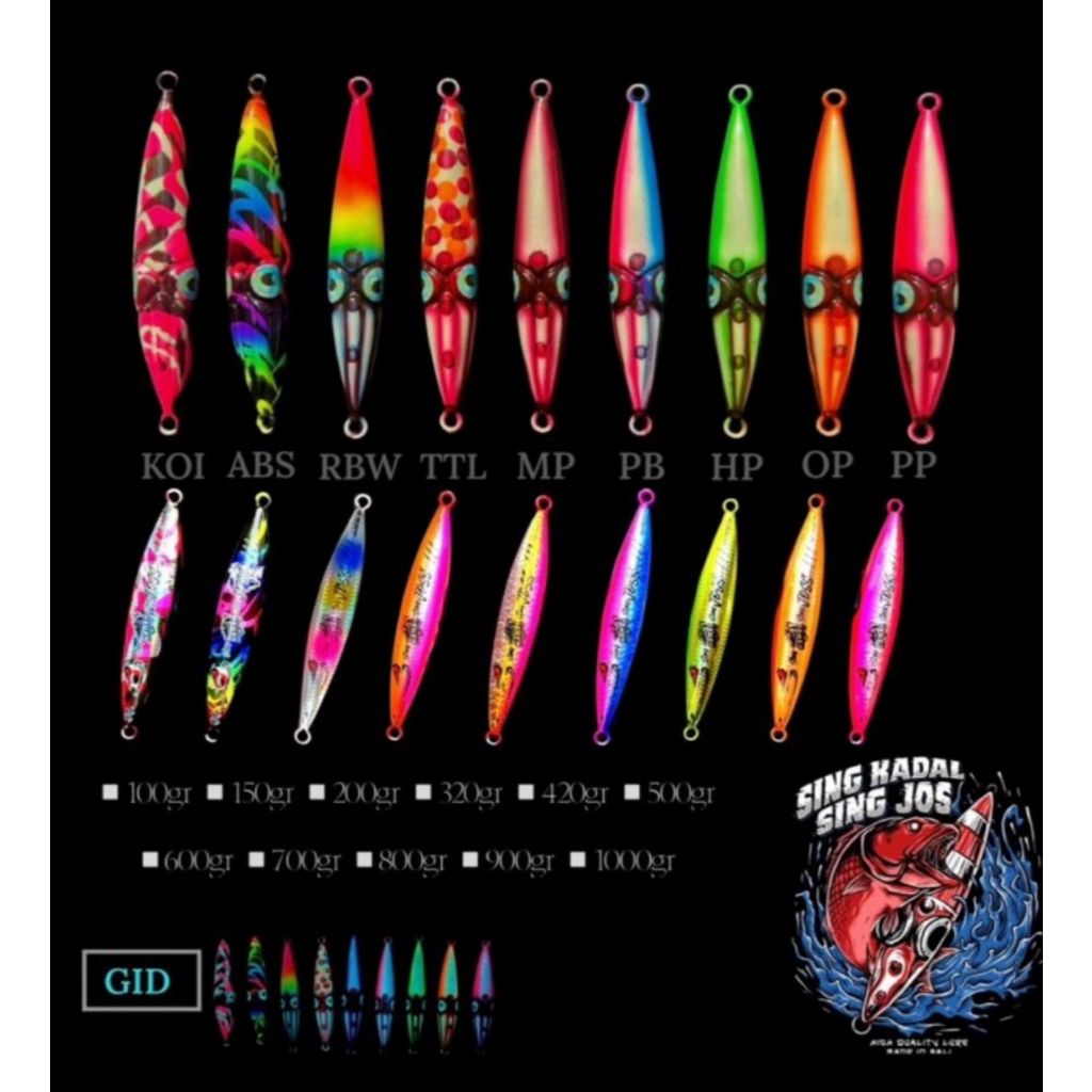 METAL JIG KADAL JIG CUMI KILLER 80 GRAM