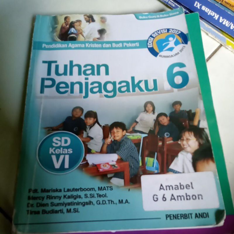 buku agama kristen dan Budi pekerti kelas 6 penerbit Andi