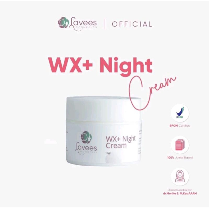 PROMO LAVEES WX+NIGHT CREAM.CREAM ( flek hitam dan melasma )