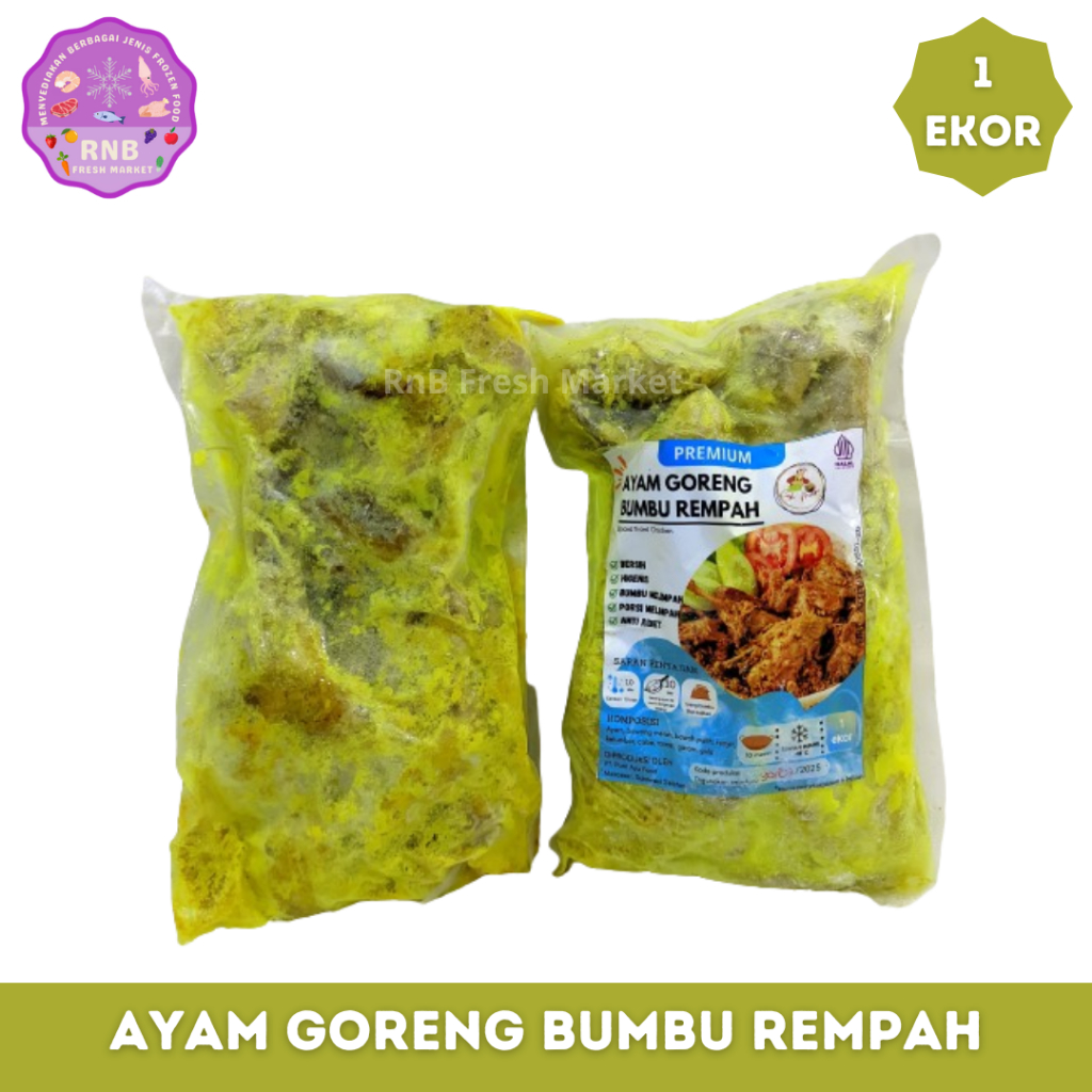 

Ayam Goreng Bumbu Rempah 1 Ekor Netto 600 Gram