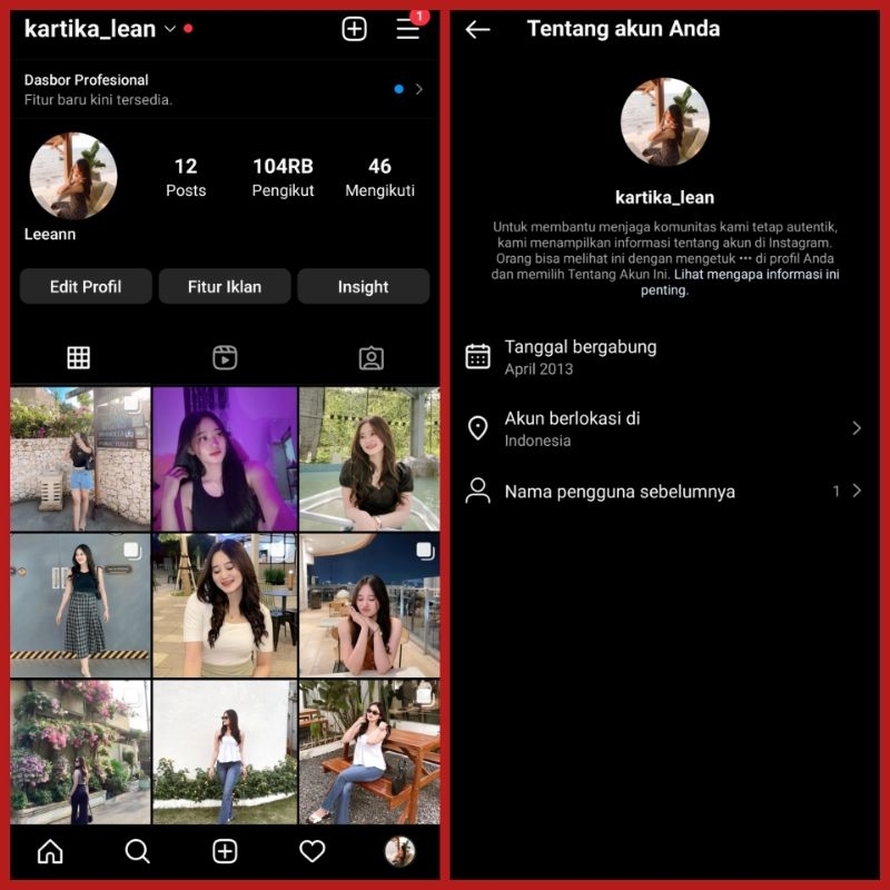 Akun IG 100k Followers