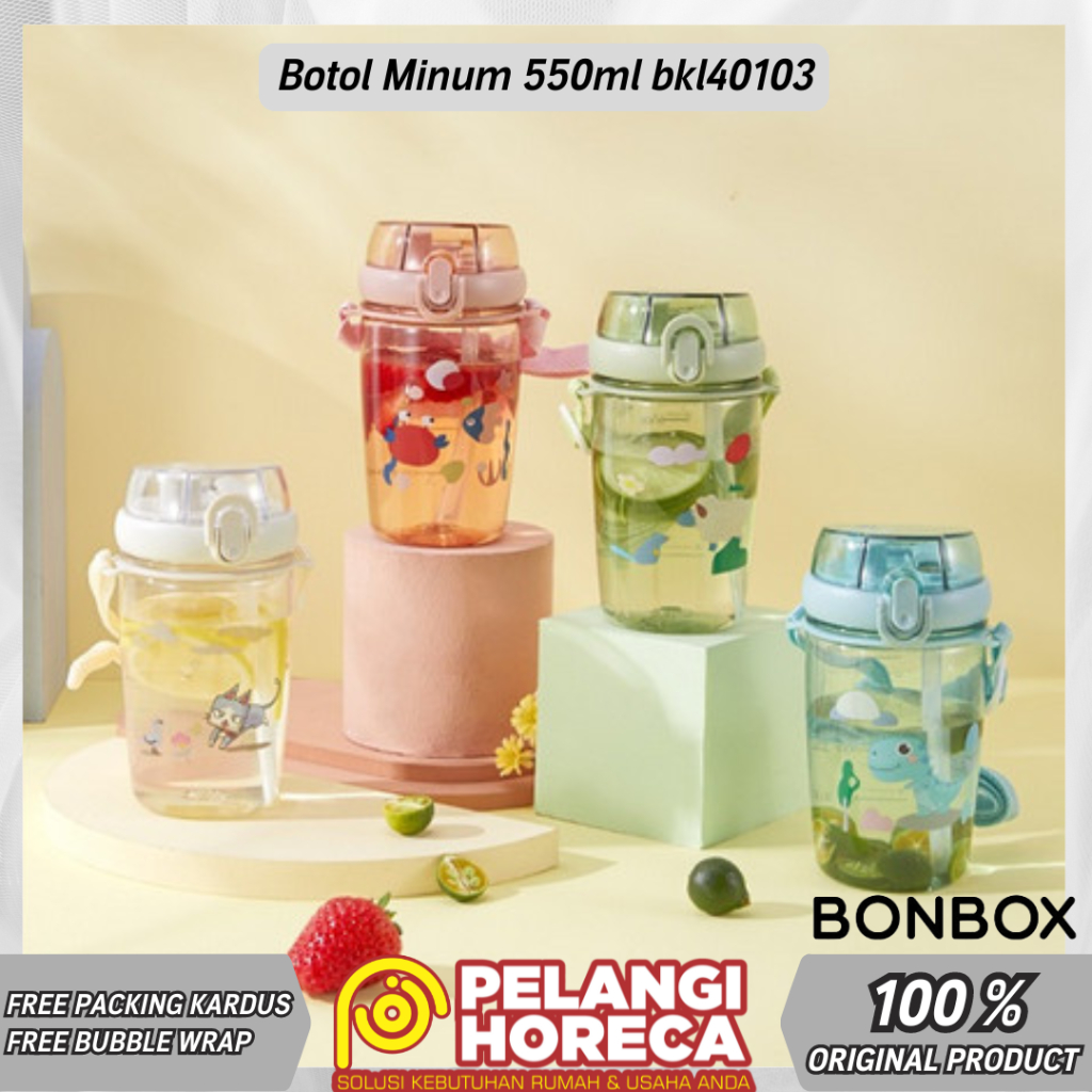 Botol Minum Bonbox 550ml bkl40103 | Botol Minum Anak | Tumbler Anak | Botol Minum Anak Motif Karakte
