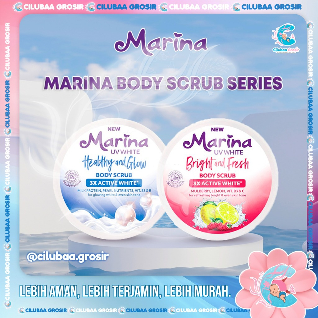 MARINA UV White Healthy & Glow Body Scrub || Marina Healthy Glow || Bright & Fresh Body Scrub