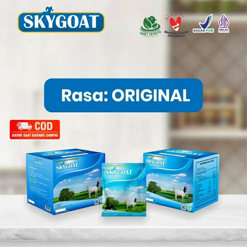 

SKYGOAT SUSU KAMBING ETAWA ORIGINAL FULL CREAM 1 BOX ISI 10 SACHET