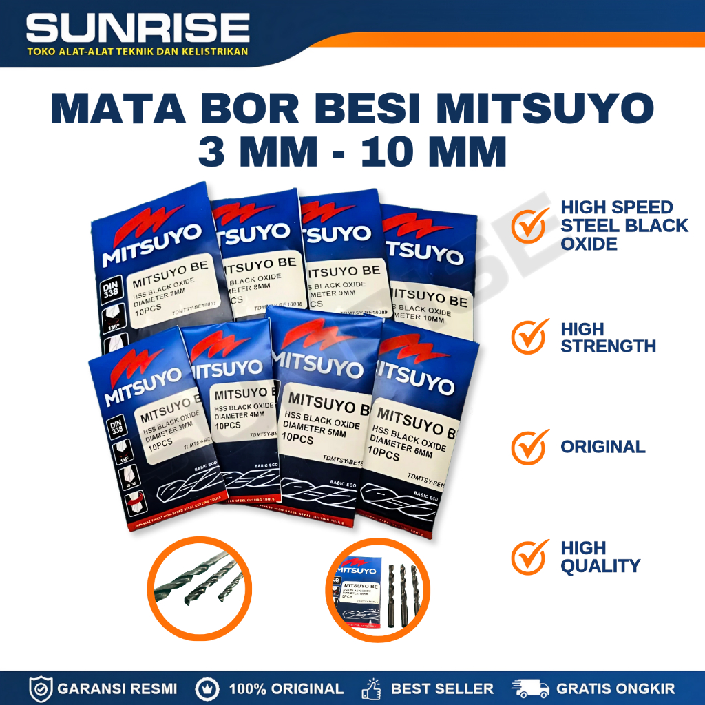 MATA BOR BESI MURAH MITSUYO HSS DRILL