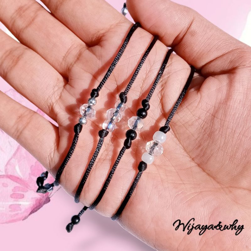 gelang tali simpel | gelang satin | gelang tali serut | gelang couple| tali satin