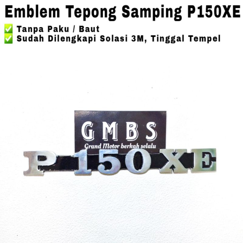 Emblem Tepong Samping Vespa Excel Exclusive PX 150 P150XE PX150E