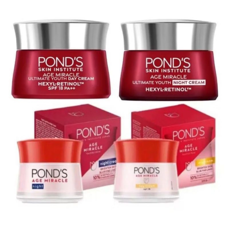 SIANG /MALAM.PONDS AGE MIRACLE 10GRM/9GRM  .SATU PAKET 2 PSC(SIANG DAN MALAM)