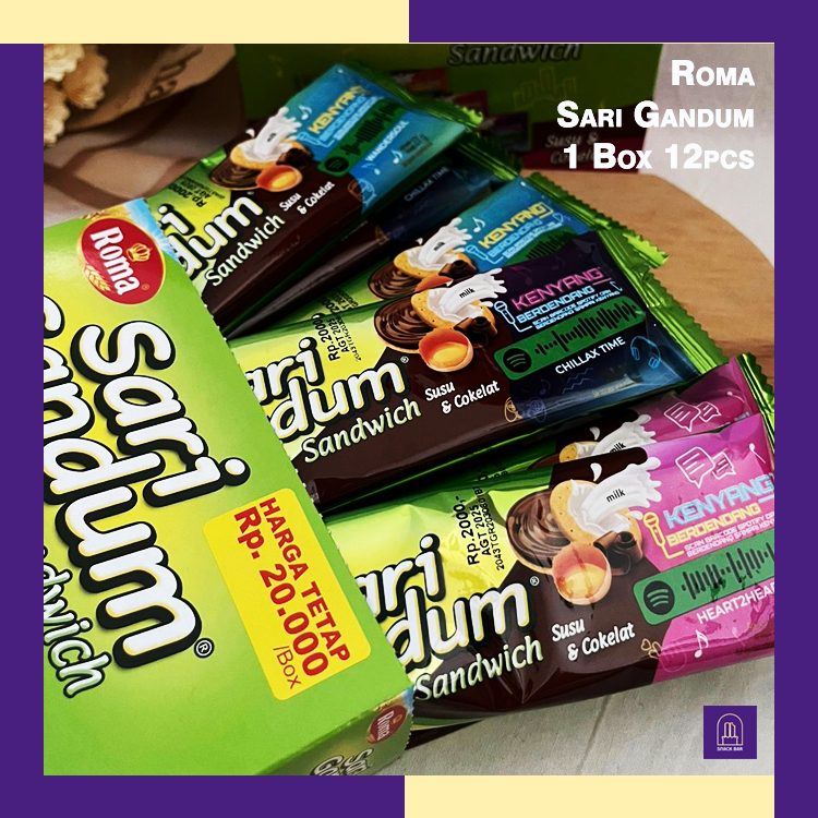 

Roma Sari Gandum Cokelat 12 Sachet 27 gr Kenyang Berdendang - Roma Spotify