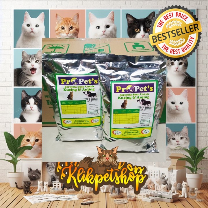 Susu kucing & anjing Propets 1 kg formula susu untuk kucing anjing