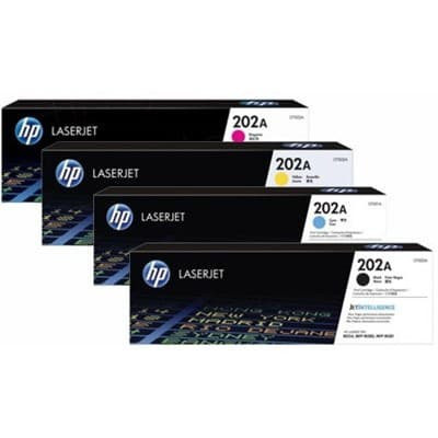 Toner HP 202A Tinta Cartridge Printer Laserjet Black Cyan Magenta Yellow 202 A Color Original Produk