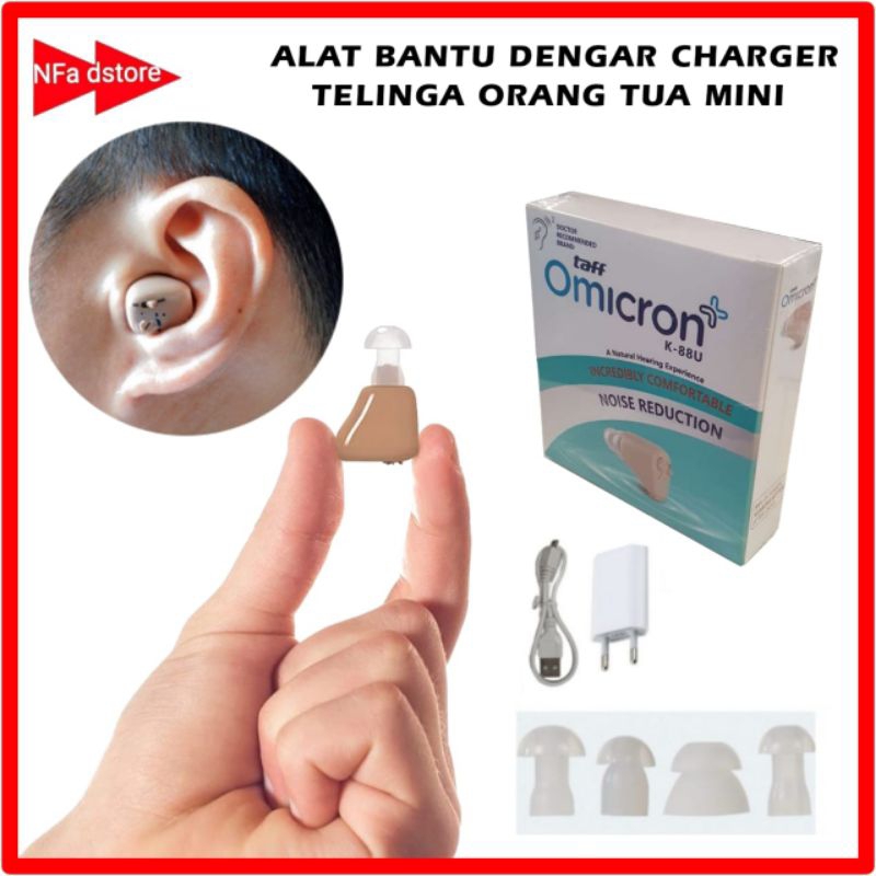 Alat Bantu Dengar Charger Telinga Orang Tua Hearing Aid Mini K88U Original New / Alat Bantu Dengar O