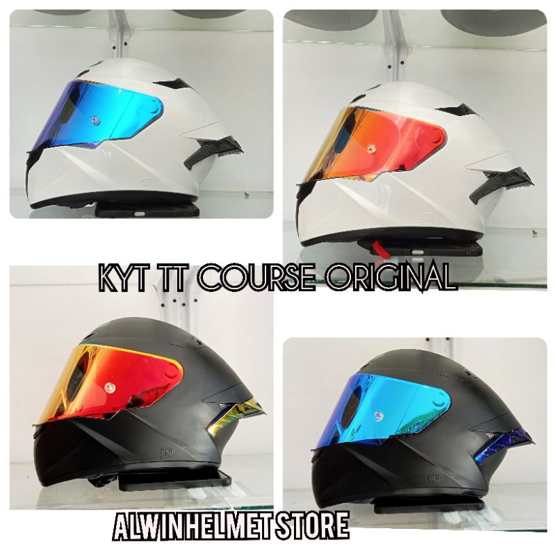 HELM KYT TT COURSE / KYT TTC PAKET GANTENG/ KYT TTC BLACK DOFF