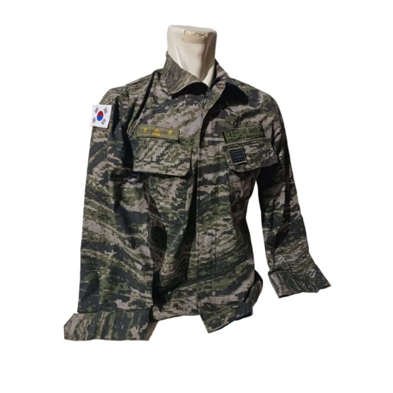 Kemeja BDU PDL Loreng Tiger Wave Patern Hijau ROK Marines Korea (8)