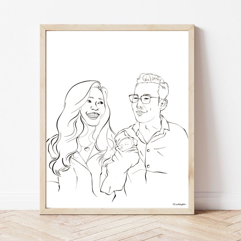 SKETSA WAJAH PORTRAIT PREMIUM | HADIAH LUKISAN WAJAH DIGITAL (SOFTCOPY)