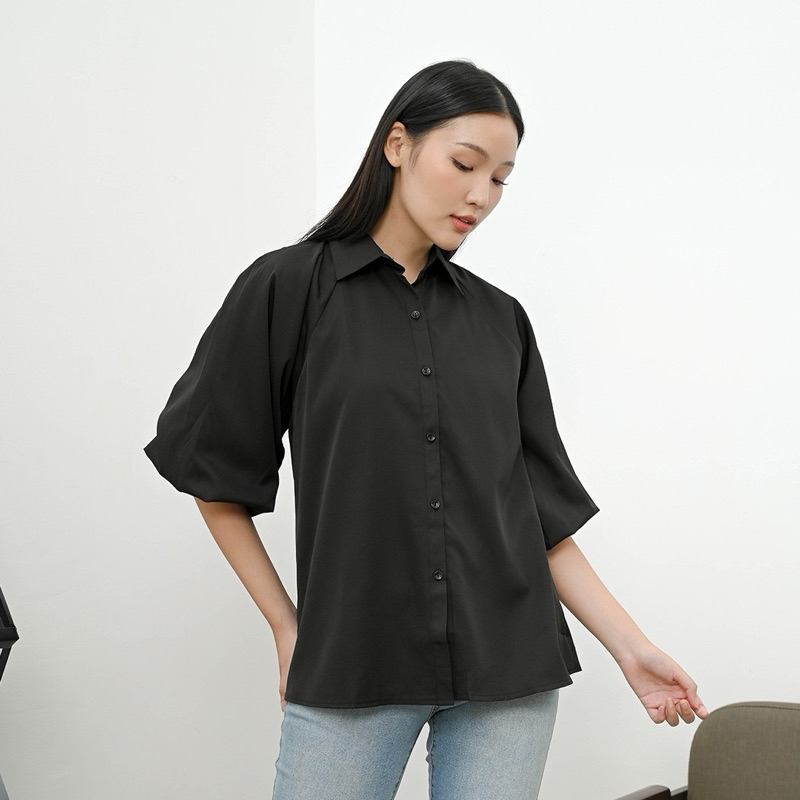 Anika Balloon Blouse B5010221 SONIA / Kemeja Blouse Katun Balloon Sleeve Premium wanita / Blouse Bas