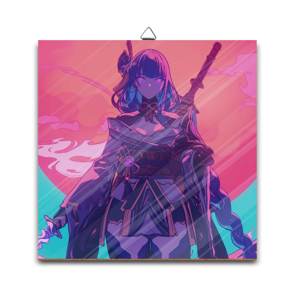 Poster dinding kayu	RAIDEN SHOGUN MOON SHINE	-	GENSHIN IMPACT	material MDF