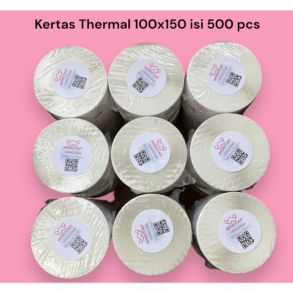 

KODE PRODUK LDFH85839 Kertas Thermal Label Barcode RollLipat isi 5 pcs ukuran A6 1 x 15 mm Thermal Paper ORIGINAL