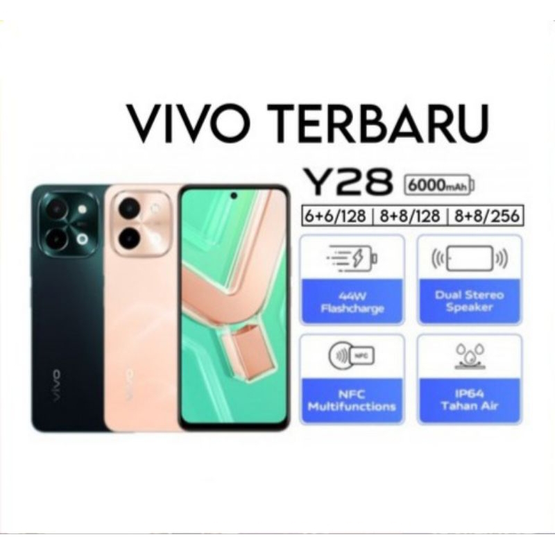 HP VIVO Y28 4G NFC RAM 6/128 GB | RAM 8/128 GB | RAM 8/256 GB GARANSI RESMI