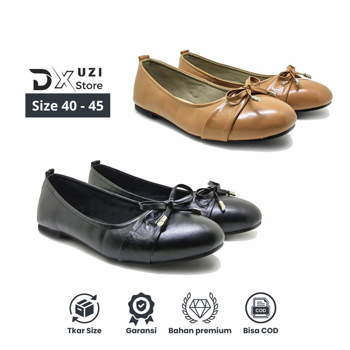 Okctavia | Sepatu Wanita Original Big Size | Flat Shoes Casual Jalan Ukuran Jumbo 40-45