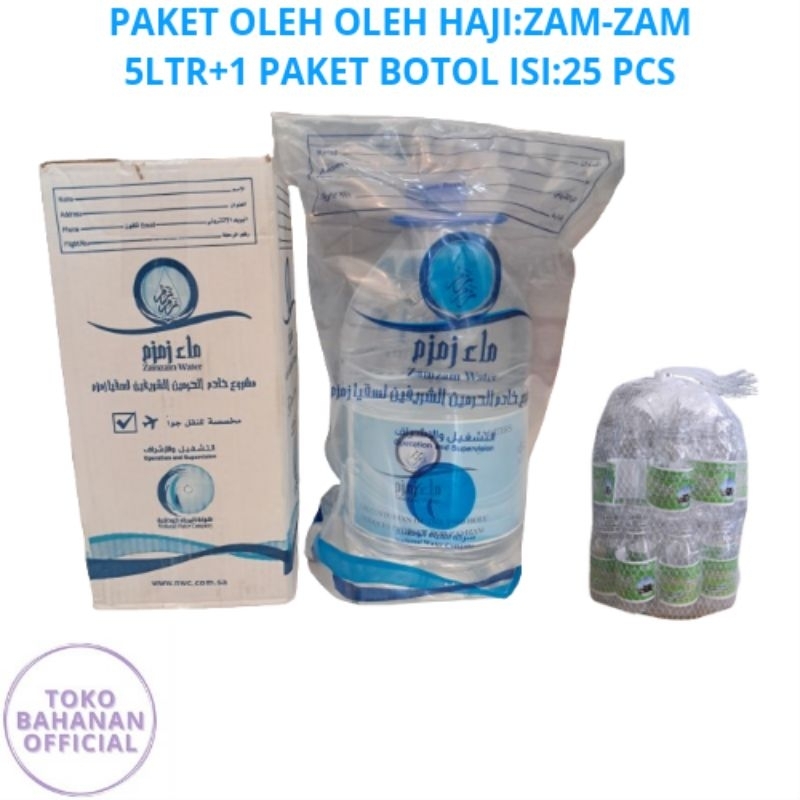 

ZAM-ZAM 5LITER+BOTOL ZAM ZAM 80 ML ISI 25 PCS