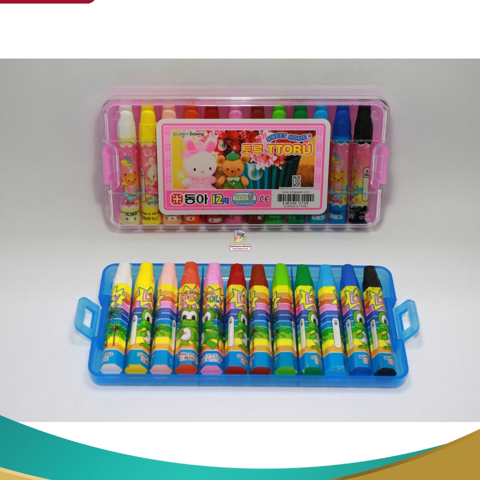

KILAT SUPER Oil Pastel Crayon Donga 12 Warna DONGA NON TOXIC Korea