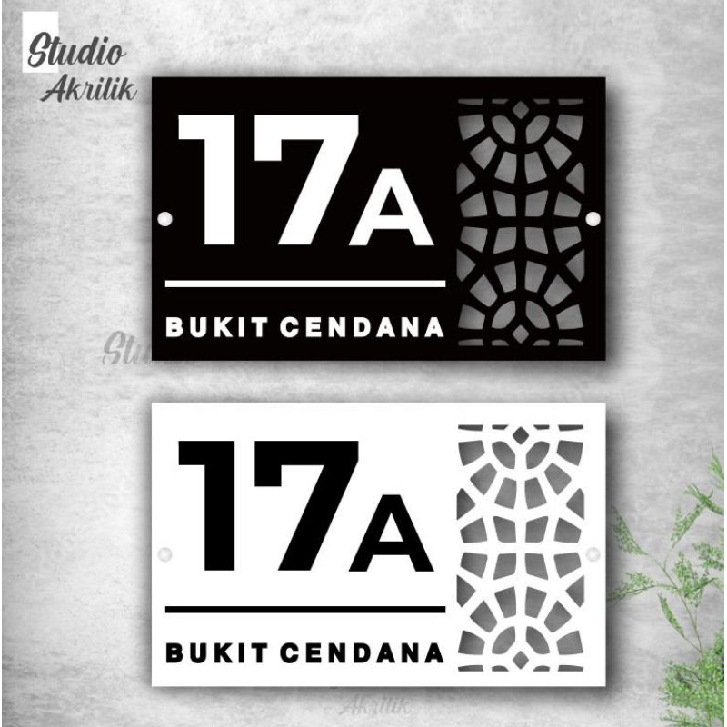 nomor rumah akrilik murah / nomor rumah minimalis / nomor rumah akrilik