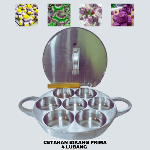 Cetakan Cari Bikang, Kue Lumpur - PRIMA BAWAH DATAR
