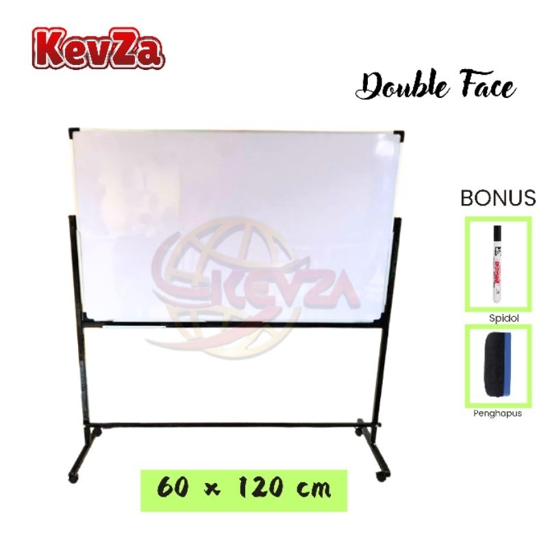 

Papan Tulis Whiteboard Standing Double Face 60 × 120 cm
