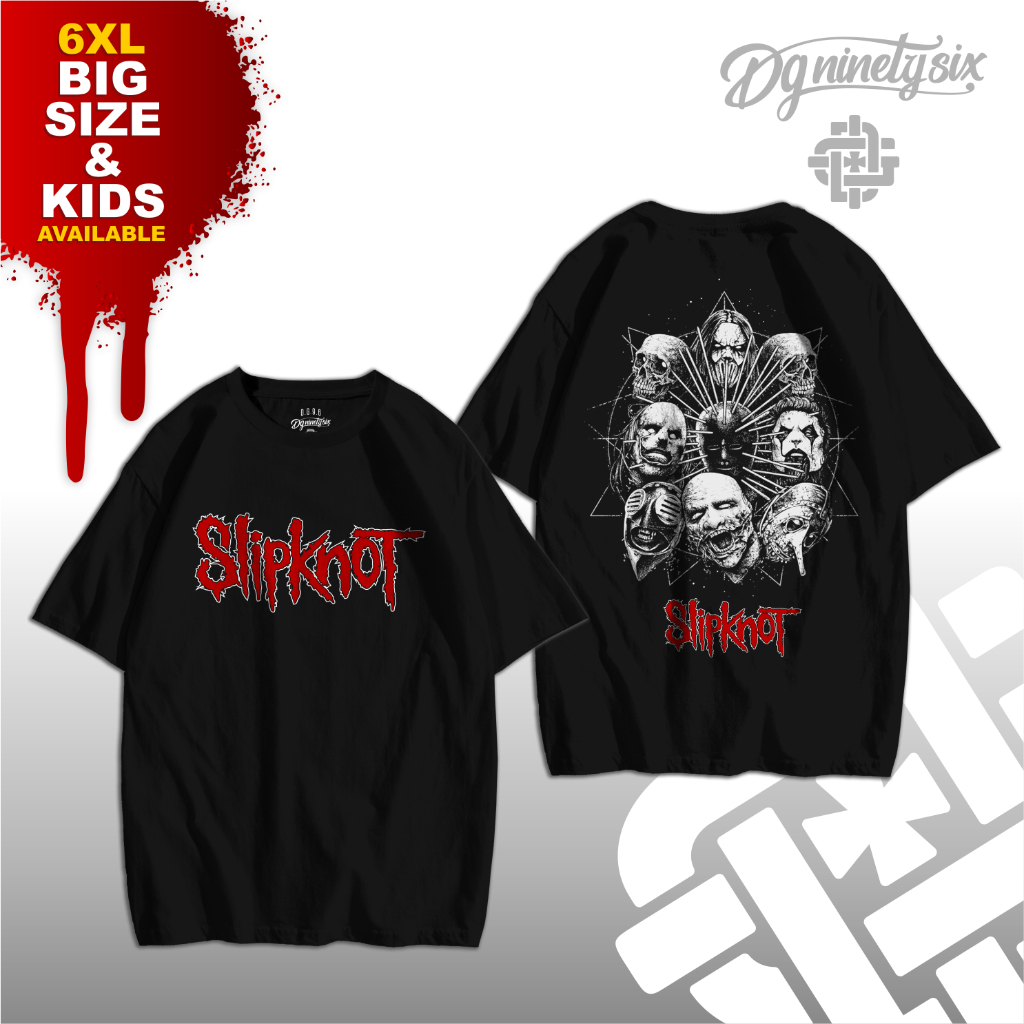 kaos band slipknot 02 / BIG SIZE & KIDS AVAILABLE / kaos metal / kaos band / kaos slipknot / t shirt
