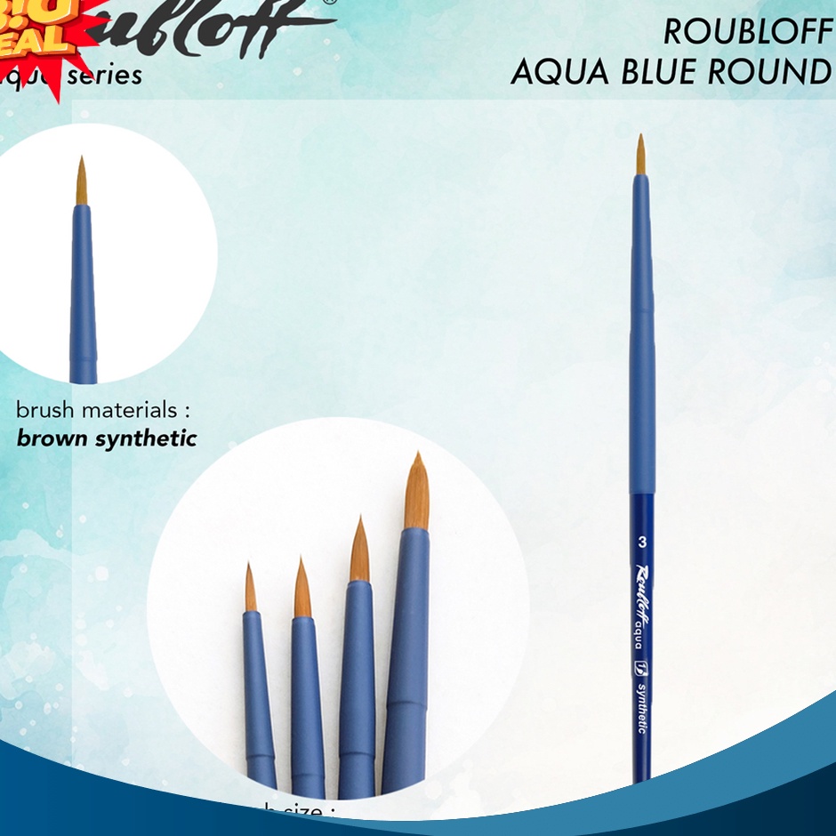 

TUNGGU APALAGI Kuas Lukis Roubloff Brush Blue Series synthetic brush Round Dagger