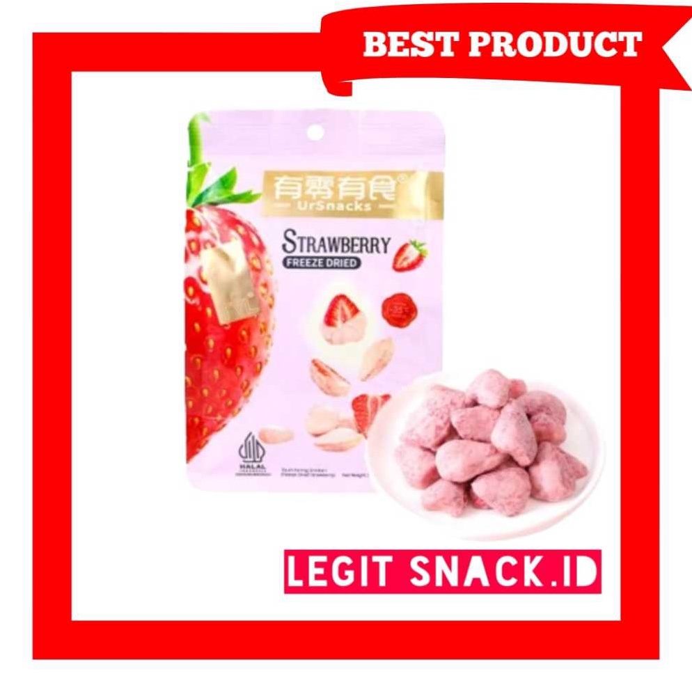 

Keripik Strawberry Halal Kripik Buah Stroberi Ursnacks Dried Fruit Berkualitas